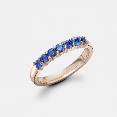 The Yellow Gold and Sapphire Eternity Ring