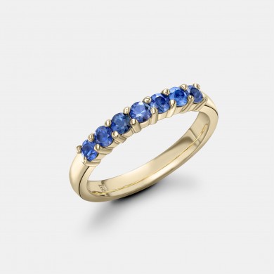 Yellow Gold and Sapphire Eternity Ring