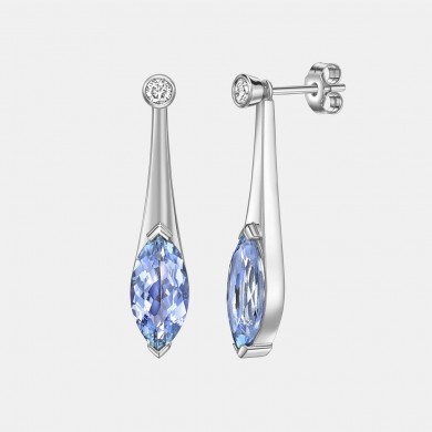 The Tanzanite and Diamond Drop Earrings