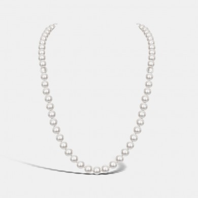 Freshwater Pearl Necklace strung by hand using traditional methods.
