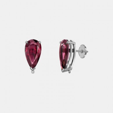 The Rhodolite Garnet and Freshwater Pearl Earrings