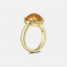 Yellow Gold and Citrine Pyramid Ring Side View