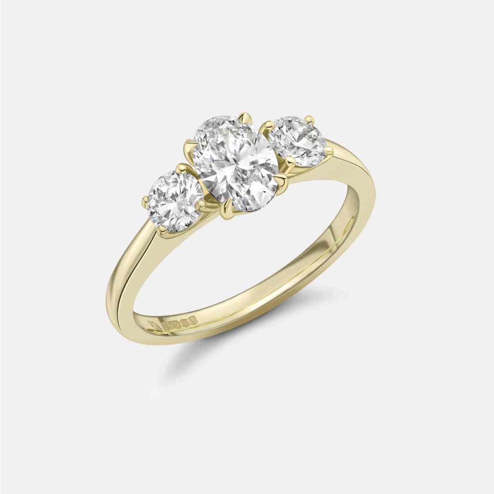 The Laboratory-Grown Diamond Oval Trilogy Ring