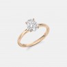 Laboratory-Grown Diamond Oval Ring in Rose Gold