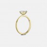 Laboratory-Grown Diamond Oval Ring in Yellow Gold Side View