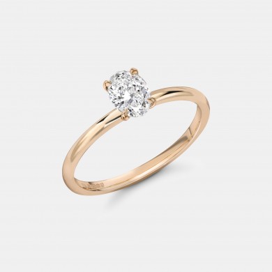 The Oval Shaped Diamond Ring with Talon Claw Setting
