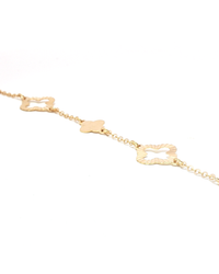 9ct Yellow Gold Flower Bracelet