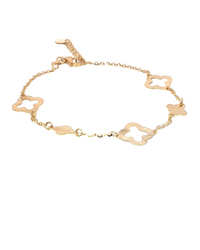 9ct Yellow Gold Flower Bracelet