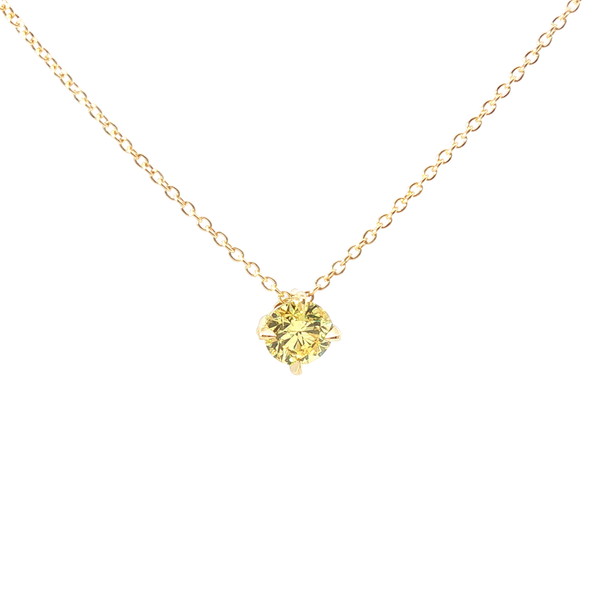 18ct Yellow Gold Yellow Lab Diamond Pendant
