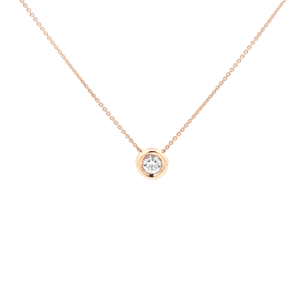 0.50ct Lab-Grown Diamond Bezel Set Pendant in 18ct Yellow Gold