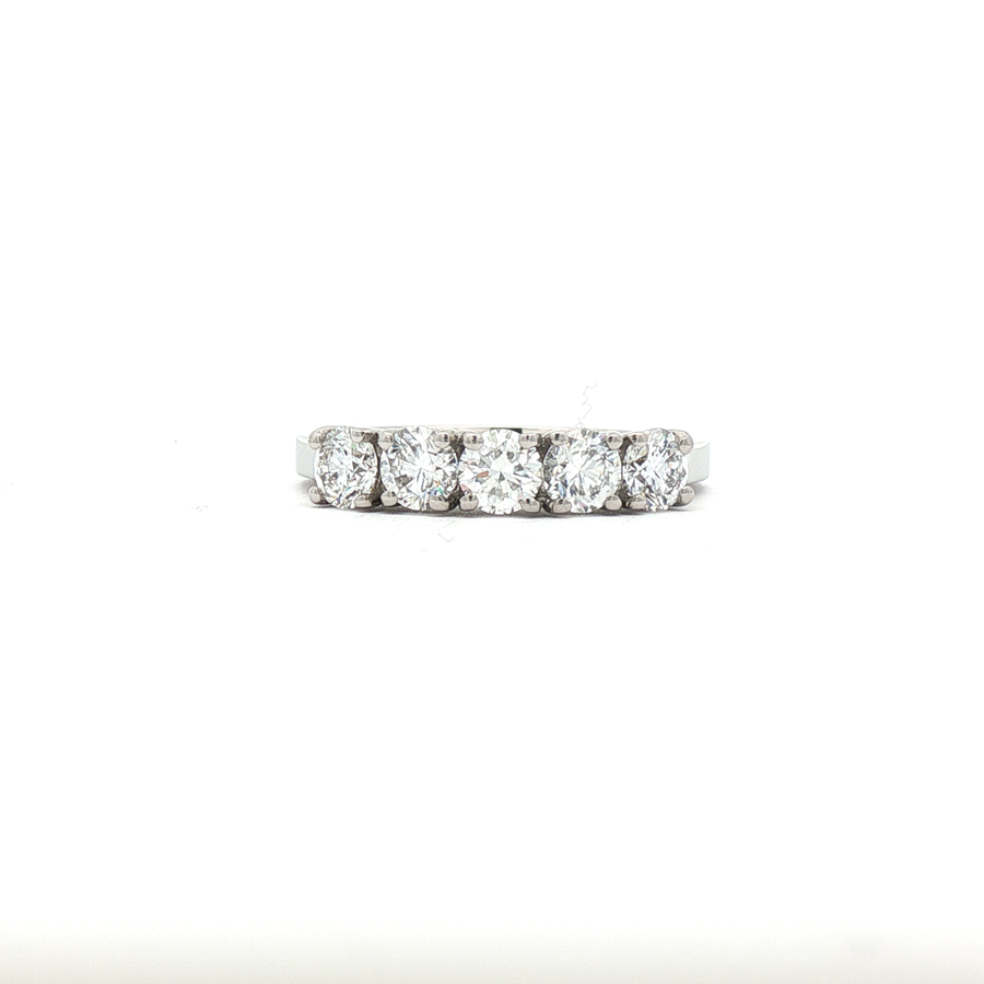 Platinum Five Stone Diamond Ring – 1.16ct