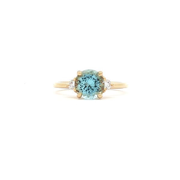 Aquamarine & Diamond Trilogy Ring