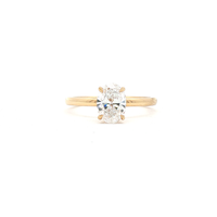 1.00ct Oval Lab-Grown Diamond Solitaire Ring in 18ct Yellow Gold