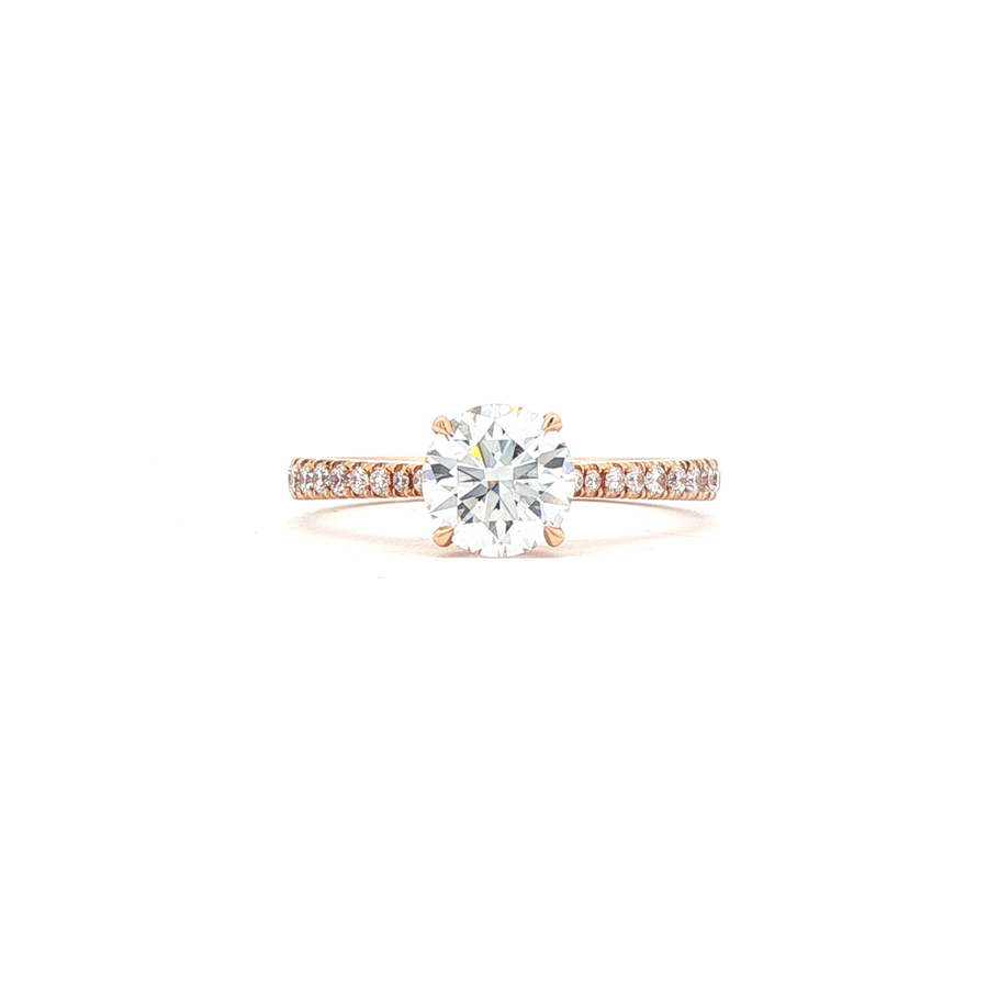 1.02ct Round Brilliant Lab-Grown Diamond Engagement Ring in 18ct Rose Gold