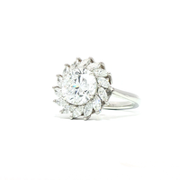 3.89ct Laboratory-Grown Diamond Cluster Ring in Platinum