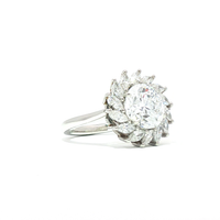 3.89ct Laboratory-Grown Diamond Cluster Ring in Platinum