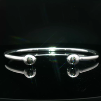 Sterling Silver Men's Torque Bangle