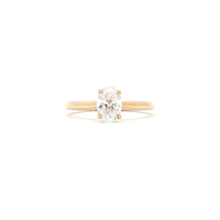 0.78ct Oval Lab-Grown Diamond Solitaire Ring in 18ct Yellow Gold