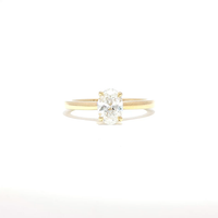 0.78ct Oval Lab-Grown Diamond Solitaire Ring in 18ct Yellow Gold