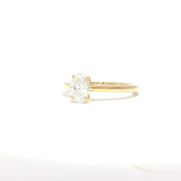 0.78ct Oval Lab-Grown Diamond Solitaire Ring in 18ct Yellow Gold