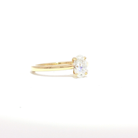 0.78ct Oval Lab-Grown Diamond Solitaire Ring in 18ct Yellow Gold