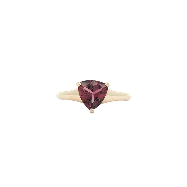 Pink Tourmaline Trillion Ring