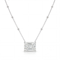 1.02ct Radiant Cut Lab-Grown Diamond Necklace in 9ct Yellow Gold