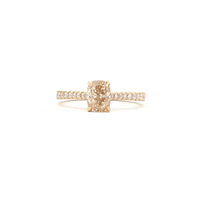 GIA Certified 1.01ct Fancy Light Brown/Champagne Diamond Ring in 18ct Yellow Gold
