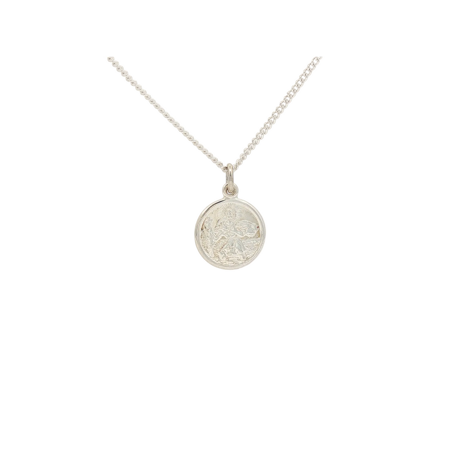Sterling Silver St Christopher Pendant & Chain