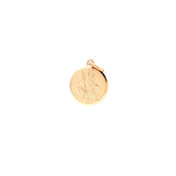 9ct Yellow Gold St Christopher Pendant