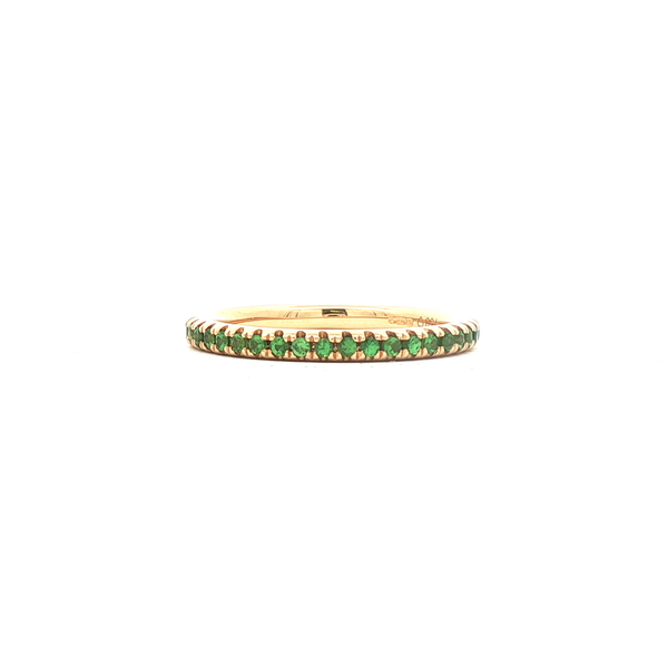 18ct Yellow Gold Tsavorite Eternity Ring