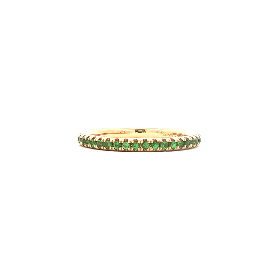18ct Yellow Gold Tsavorite Eternity Ring