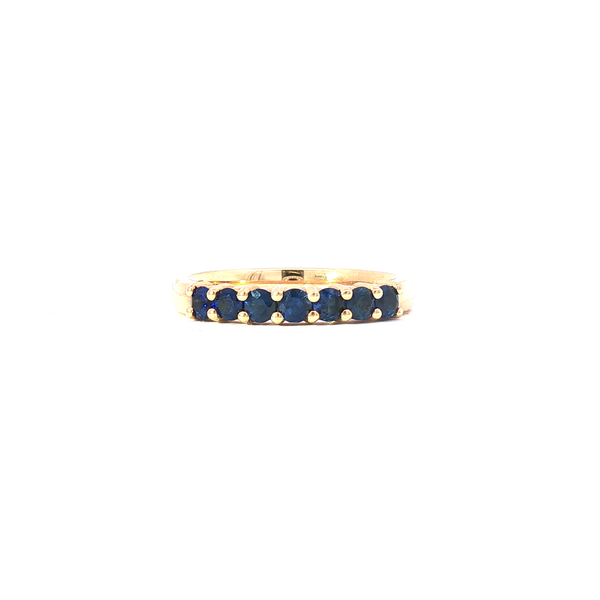 18ct Yellow Gold Blue Sapphire Eternity Ring