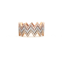 18ct Yellow Gold Diamond Zig Zag Ring – 0.31ct