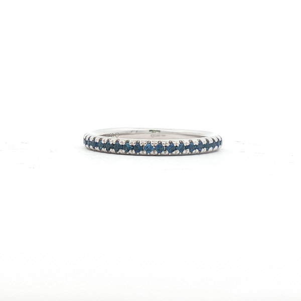 18ct White Gold Blue Sapphire Eternity Ring