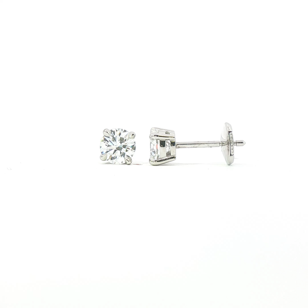 Platinum Lab-Grown Diamond Stud Earrings – 1.00ct Total
