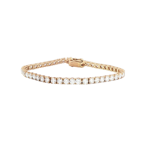 9ct Yellow Gold Lab Diamond Tennis Bracelet