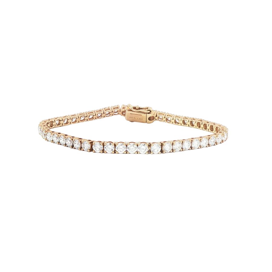 9ct Yellow Gold Lab Diamond Tennis Bracelet