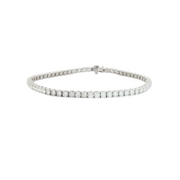 9ct White Gold Lab Diamond Tennis Bracelet