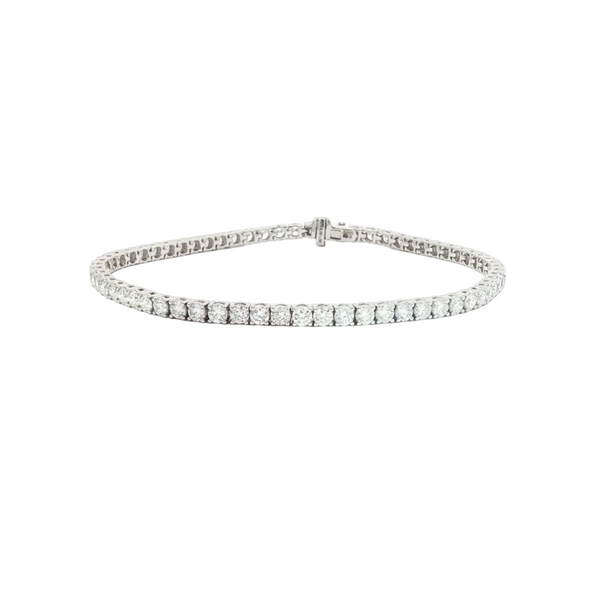 9ct White Gold Lab Diamond Tennis Bracelet