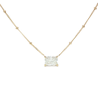 1.02ct Radiant Cut Lab-Grown Diamond Necklace in 9ct Yellow Gold
