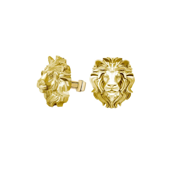 Signature Lion Cufflinks in Yellow Gold