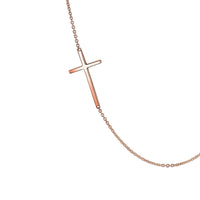 Sideways Cross Necklace