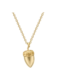 Solid Acorn Pendant in 9ct Yellow Gold