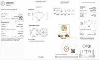 Fancy Yellow Cushion Cut Lab Diamond Ring