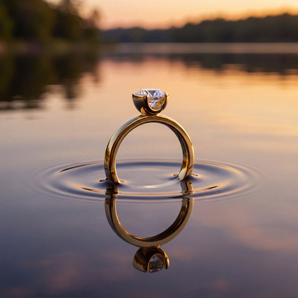 Aurora Lab Grown Diamond Solitaire Ring