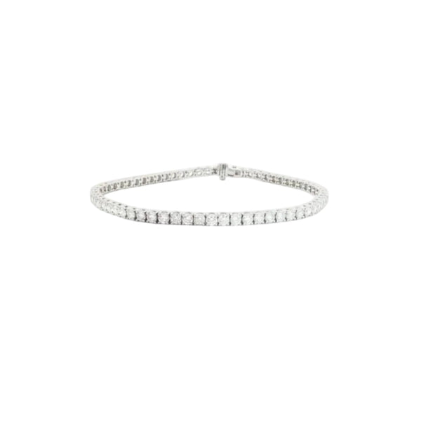 9ct White Gold Lab Diamond Tennis Bracelet