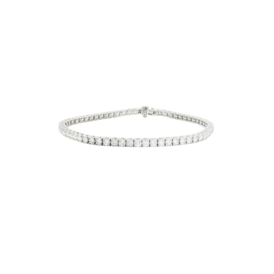 9ct White Gold Lab Diamond Tennis Bracelet