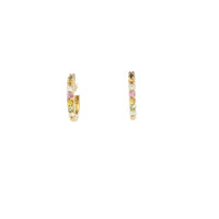 Diamond & Mixed Sapphire Huggie Earrings