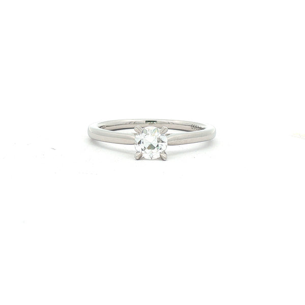 Platinum 0.40ct Natural Diamond Solitaire Ring